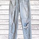 Pull & Bear  Kaya Distressed Light Wash High Rise Jeans Women's SZ EU 32/0 Photo 0