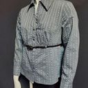 Worthington  Gray & Silver Button Down Shirt & Belt Photo 0