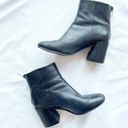 Gap Black Leather Block Heel Booties Size 7 Photo 0