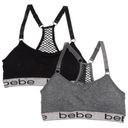 Bebe 💕💕 Seamless Mesh Racerback Bralettes (2 Pack) Medium M NWOT Photo 0