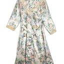 Victoria's Secret Gold Label Vintage Satin Robe Size Medium Floral Lace Midi Photo 0