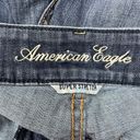 American Eagle Dark Wash Super Stretch Artist Cropped Denim Jeans Size 14 Short Photo 5