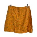 Abound  Orange Asterisk Floral Linen Mini Skirt Size Large NEW Photo 3