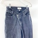 Abercrombie & Fitch Abercrombie The Dad Curve Love Crossover Waist High Rise Jeans Black 25 Petite Photo 6