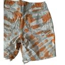 Hudson  Orange White Denim Tie Dye Shorts Size 24 Photo 4