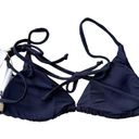 ANDIE  Swim Navy Blue Eyelet Floral The String Bikini Top Size Large L Padded Photo 2