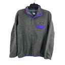 Patagonia  Womens Synchilla Snap T Fleece Pullover Grey Small Photo 16