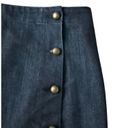 Michael Kors  Blue Denim Military front Button Skirt Size 6 Photo 2