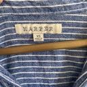 Harper  Linen Blue and White Striped Dress Photo 4