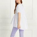 Hill House  The Francesca Tunic Top White Cotton Light Weight Hi Lo Hem Photo 1