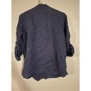 CHAPS  Top Women’s Button Up Roll Tab Long Sleeve Solid Blue Casual Small Photo 1