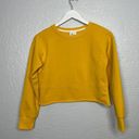 Zyia Active Women XS Marigold Yellow Cropped Sweatshirt Crew Neck Long Sleeve Photo 0