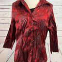 Notations NWOT  Womens Twofer Blouse w Attached Tank Bling Holiday Large Rayon Photo 5