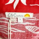 C&C California NWT  Linen Top Red & White Tropical Hawaiian Shirt Size Small NEW Photo 8