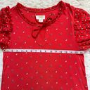 Anthropologie Maeve Top Jacquin Peasant Blouse Ruffle 3/4 Sleeve Red S Photo 10