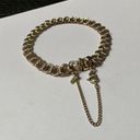 Monet Women’s Vintage Signed  Gold Tone Safety Chain Bracelet 7 3/4 Inch Photo 1