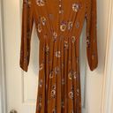 French Grey Floral Midi Dress Size M Photo 0