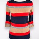 Tommy Hilfiger 3/4 Sleeve Top Boat Neck Modal Cotton Striped XS Photo 0