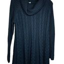 cupio  Cowl Neck Long Blue Sweater Photo 0