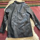 90s oversized genuine lambskin longline leather coat jacket black buttery Size L Photo 2