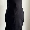 Isabel Maternity by Ingrid & Isabel Short Sleeve Shirred T-Shirt Dress Black Small Photo 1