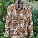 Chico's Chico’s Animal Print Zip Up Velour Jacket/Sweatshirt Small/Medium (1) EUC! Photo 0