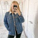 Madewell  The Oversized Jean Jacket Donaway Wash Sherpa Photo 42