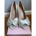 Kate Spade  Ivory Crawford Bow Satin Heels in Size 9 Wedding Shoes Photo 8