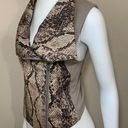 BCBGMAXAZRIA Maxazria Snakeskin Rare Moto Vest Photo 4