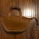 Street Level , Brown Small Trapeze Crossbody Tote or Purse Photo 1