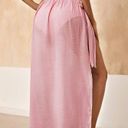 Petal Wrap skirt cover up  pink chiffon bathing suit coverup small Photo 2