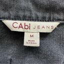 CAbi Jeans Denim Jean Jacket Beaded Rhinestone Bling Collar Black size medium Photo 6