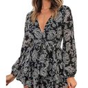 Relipop NEW Jumpsuit Floral Print V Neck Double Layer Ruffle Romper L Photo 0