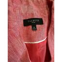 Talbots  Pink Coral Blazer 100% Linen Two Button Front With Peaked Lapel 8P Photo 2