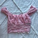 Dainty Coquette Lace Floral Top Pink Photo 1