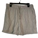 Bermuda Women's Intro. Love The Fit Tan Linen Blend  6" Shorts Size 10 EUC #7933 Photo 0
