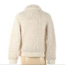 BCBGeneration  Zip Front Faux Fur Jacket in Cream Photo 11