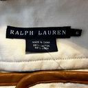 Ralph Lauren  A-Line Skirt Ruffled Hem Pleated Cinch Back Double Belted White 6 Photo 2