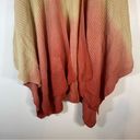 Torrid NWT  Ruana Tricolor Dip Dye Ombre Cream Pink Knit Poncho OS Plus Size Photo 7