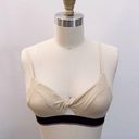 Twisted Stance Women's Solid  Triangle Bralette Bra Top Gold Metallic Sporty Photo 1