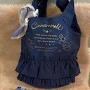 Sanrio Cinnamoroll Navy blue & gold frilly bag, card holder & change purse Photo 6