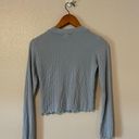 Full Tilt Blue Long Sleeve Crop Top Photo 2