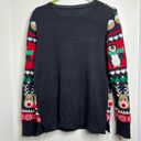 Holiday Time Holiday Christmas Sweater Women’s Medium Reindeer Penguins Trees Snowflakes Photo 4