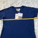 Free People Sandrine Rose  Women’s V neck ribbed tee navy blue size XS Photo 3