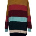 Farm Rio  Anthropologie Women XS Sweater Dress Metallic Rainbow Striped Mock Neck Photo 2