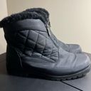 Sporto  Black Winter Snow Boots Women’s Sz 9 Faux Fur Zip up Missing insole Photo 0