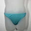 Robin Piccone  Yasmine Hipster Bikini Bottom Large L Aqua Teal Ribbed Photo 2