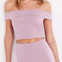 Silence + Noise Purple  Cut Out Off The Shoulder Dress Photo 1