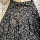 Coldwater Creek  Brown A Line Maxi Skirt Brown Floral Zip Up Waist Size Large GUC Photo 1