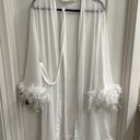 Feather Robe White Size M Photo 0